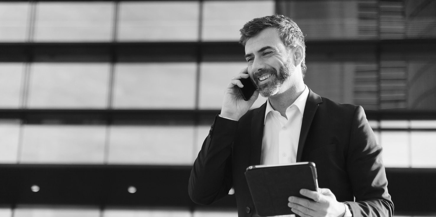 Businessman reviewing his asset lending options