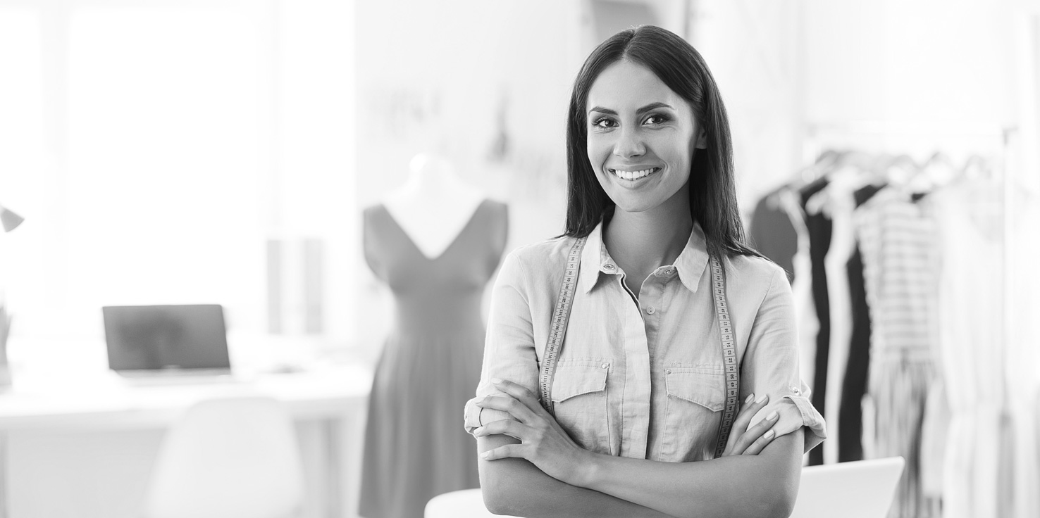 Businesswoman outside her commercial premises